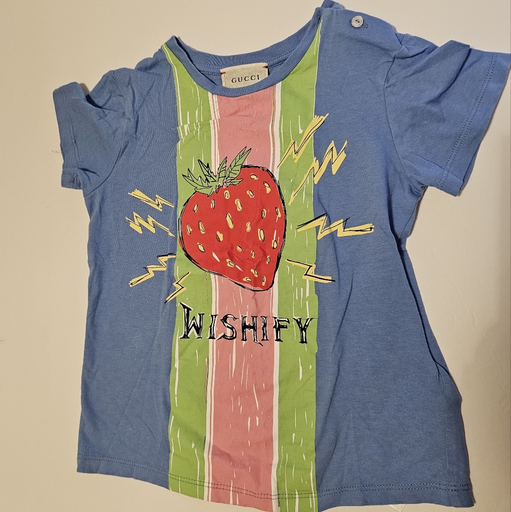 Gucci Light Blue Cotton Top